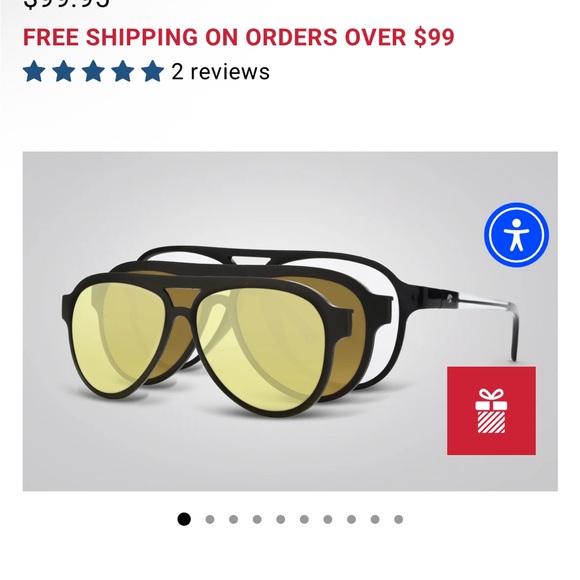 3IN1 Aviator Sunglasses with Yellow Lenses - Picture 1 of 13